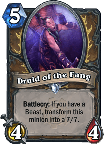 druid of the fang új druid hearthstone kártya
