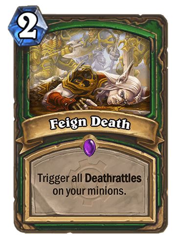 feign death hearthstone hunter kártya