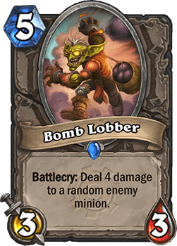 bomb lobber goblins vs gnomes hearthstone kártya