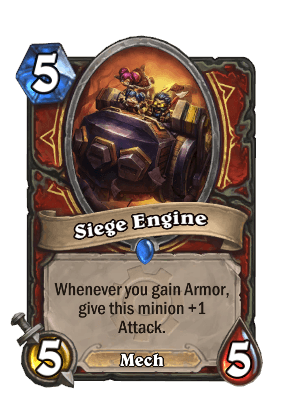 siege engine goblins vs gnomes hearthstone kártya